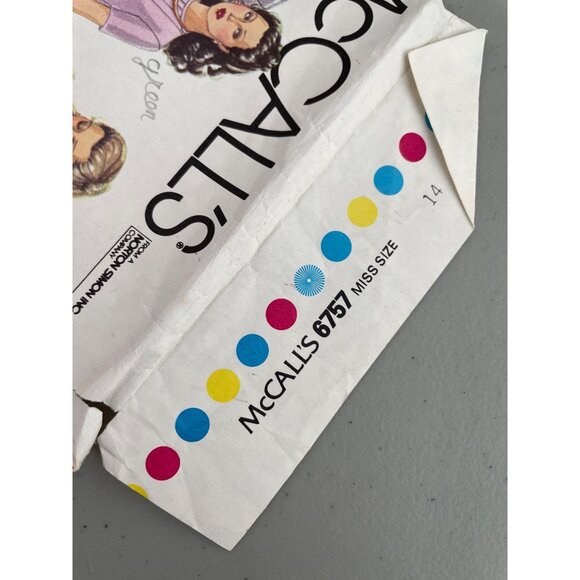 70s McCalls 6757 Misses Suit Blouses Sewing Pattern Size 14 Bust 36 Vintage CUT - Picture 5 of 6